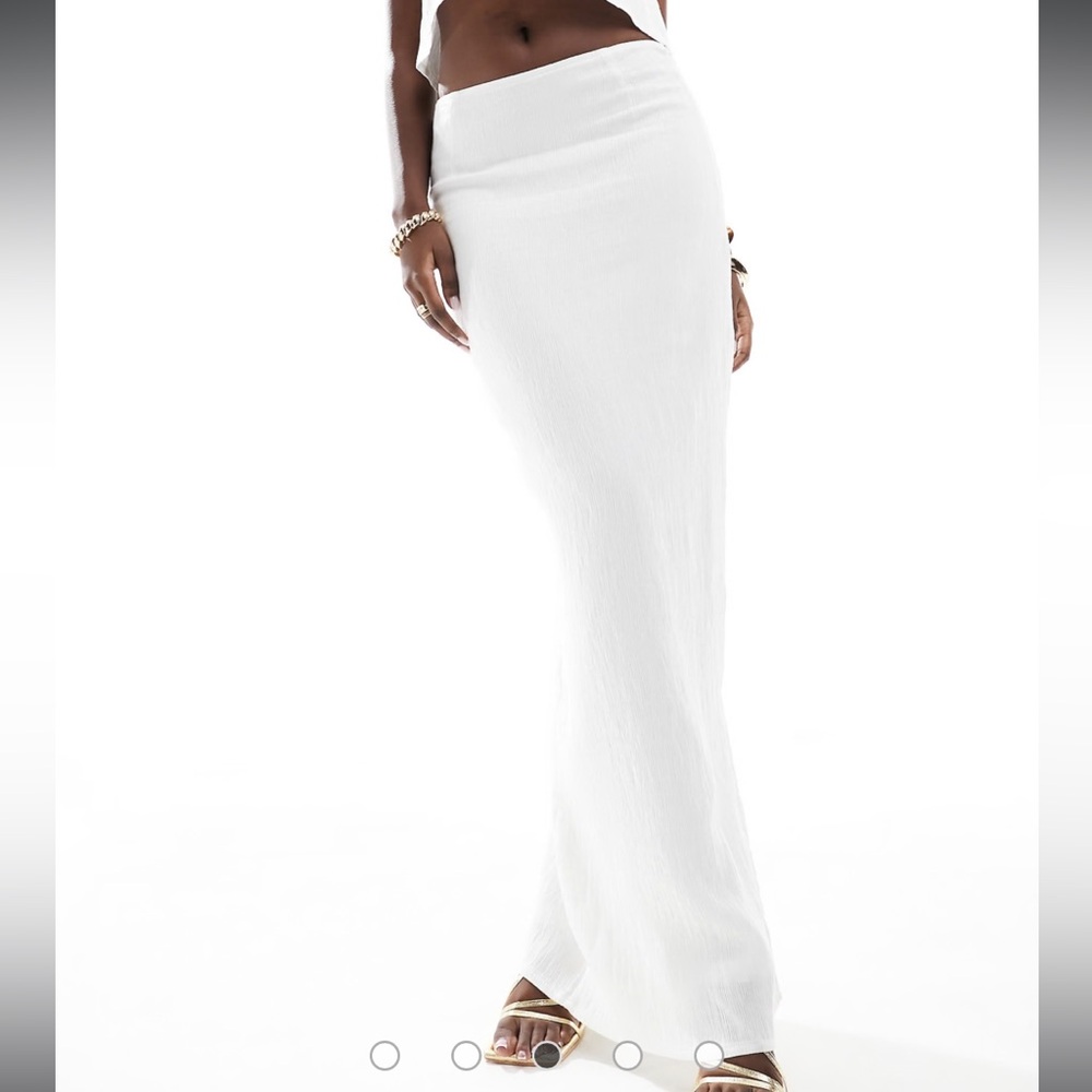 ASOS Elegant White Maxi Skirt